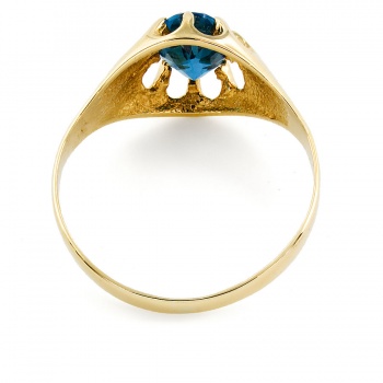 9ct gold Blue Topaz Ring size S